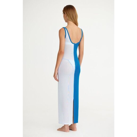 Significant Other Ayda Midi Dress Cobalt Splice Cover up Beach Size Size 4 NWT - Picture 3 of 8